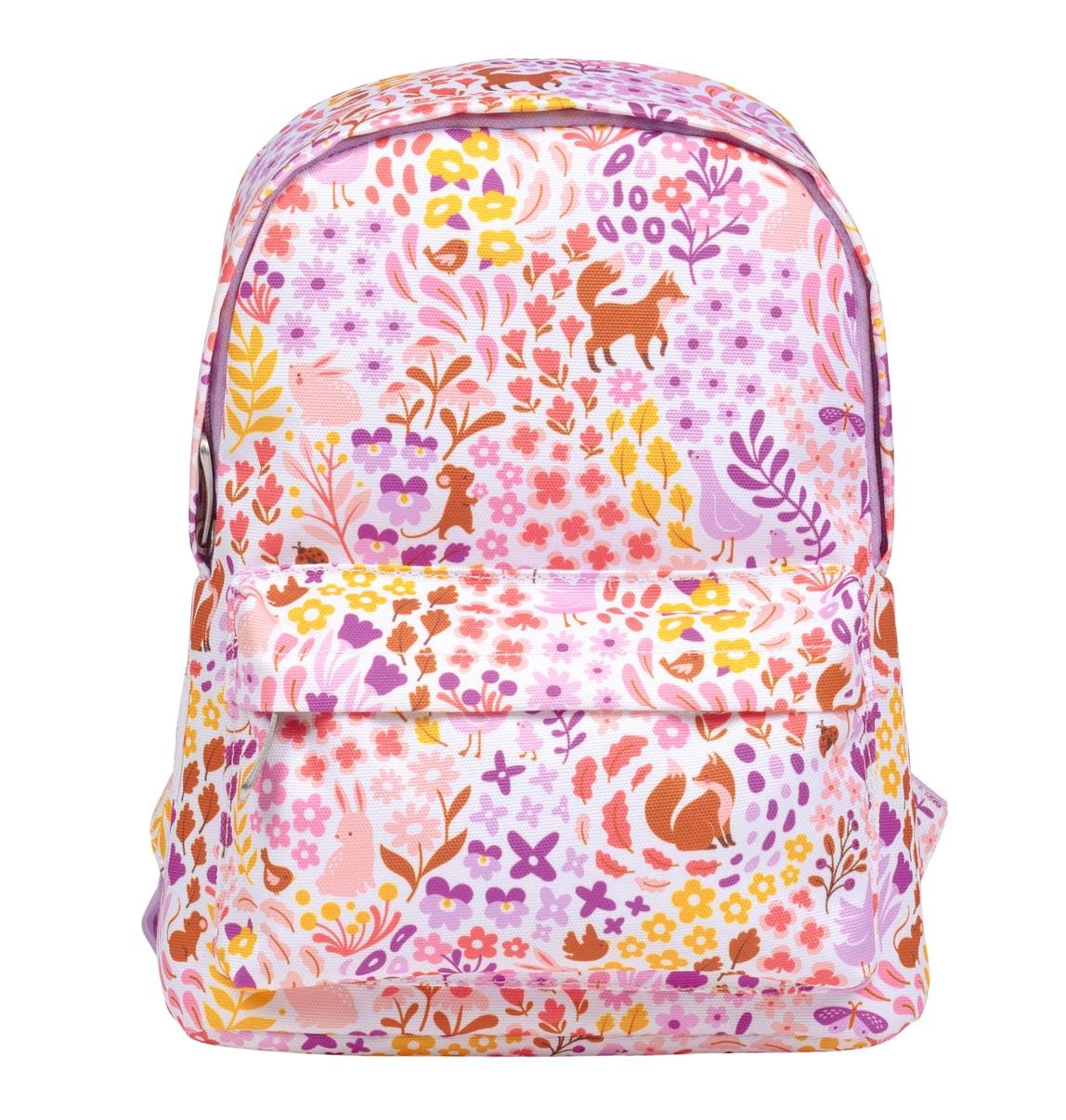 A LITTLE LOVELY COMPANY Mochila, 23.5x30x10 cm, Amarilla, Infantil, Para Niños Pequeños, Poliéster, 7 Litros, Con Correa de Pecho, Para Guardería y Escuela (Lila)