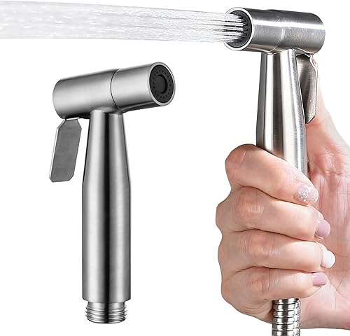 BARROCK Bidé de mano de latón de metal 100% para inodoro, cabezal rociador de alta presión oro cepillado