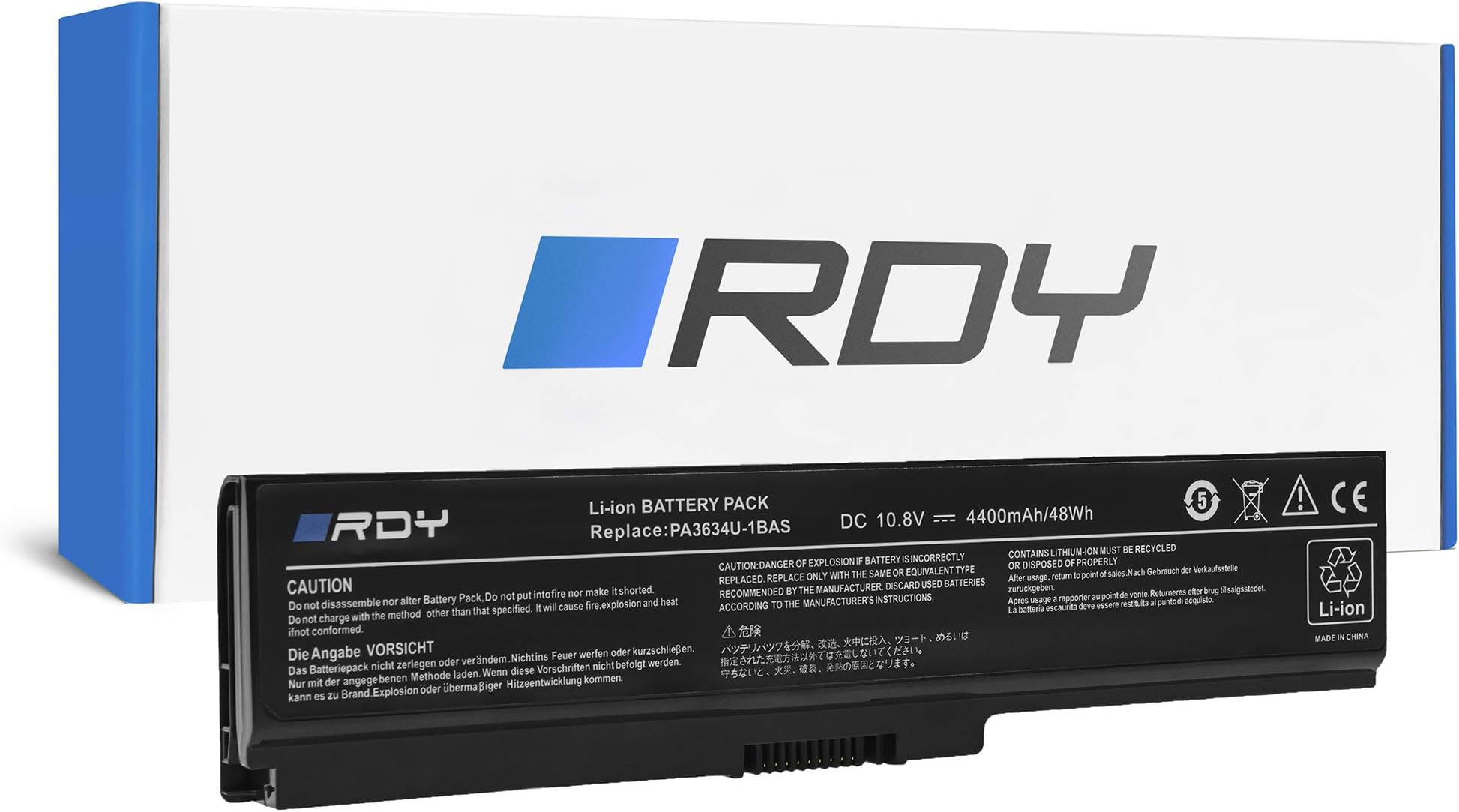 RDY Laptop Battery for Toshiba Satellite L655-S5059 L655-S5060 L655-S5061 L655-S5062 L655-S5065 L655-S5065BN L655-S5065RD L655-S5065WH (4400mAh 11.1V)