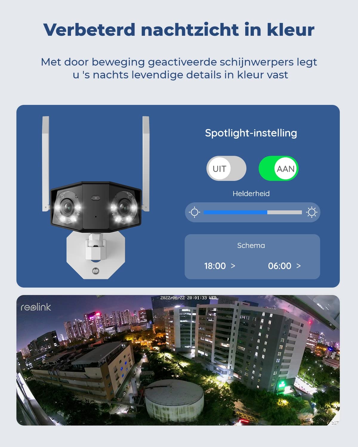 Reolink 4K Telecamera Wi-Fi Esterno con Doppia Lente, Videosorveglianza Esterno con Visione Notturna a Colori, Rilevamento Persone/Veicoli/Pet, Audio a 2 Vie, Duo 2 WiFi (Ricondizionato)