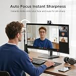 UGREEN FineCam 4K Webcam, 1/2.55" Sensor, AI Noise Canceling Microphone | Auto Focus &Face AE, Portrait Mode with Privacy Cover and Tripod, Compatible for PC Mac Streaming Conference OBS Zoom Teams