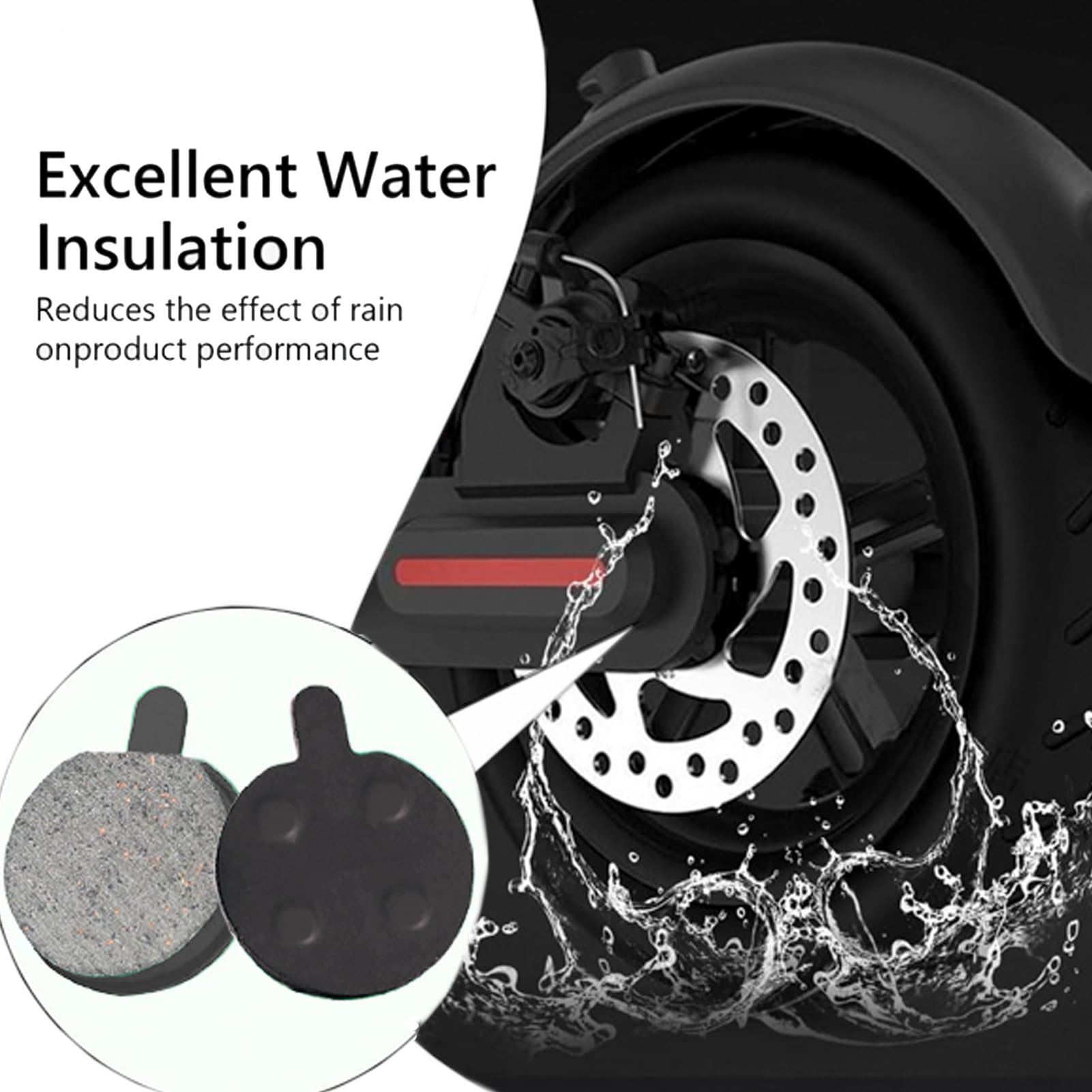 4 Paia di Pastiglie dei Freni, Disco Ricambi per Scooter Elettrici da 10 Pollici, Pastiglie dei freni per Xiaomi M365 Pro, 1S, Essential, Pro 2