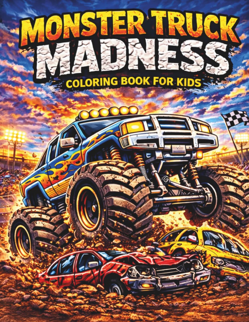 Monster Truck Madness Coloring Book for Kids: Big Tire Truck Adventures with Crushing Cars, Off-Road Action & Fun Activity Pages for Boys & Girls Ages ... Off-Road Vehicles Coloring Book Series)