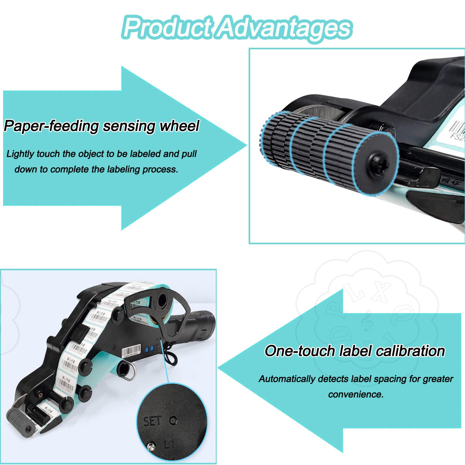 Applicatore di Etichette Portatile,Cordless Ricaricabile 15to40mm