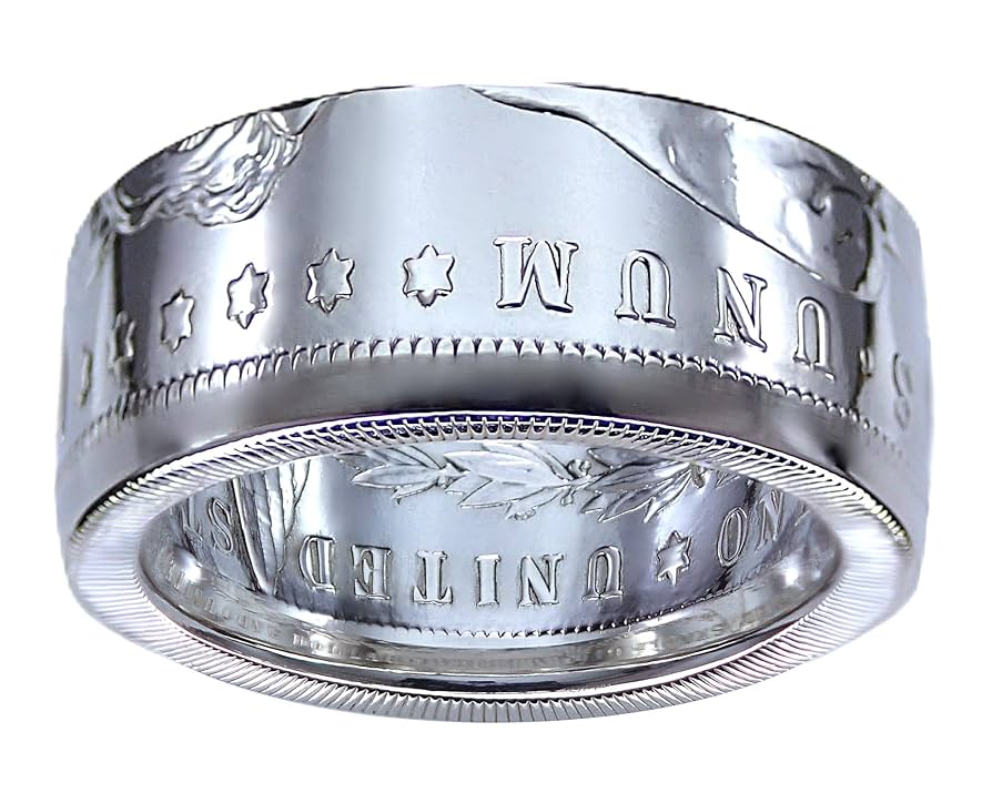 指輪・リング Morgan Dollar Ring Morgan Silver Dollar Ring, American Coin Rings For Men and