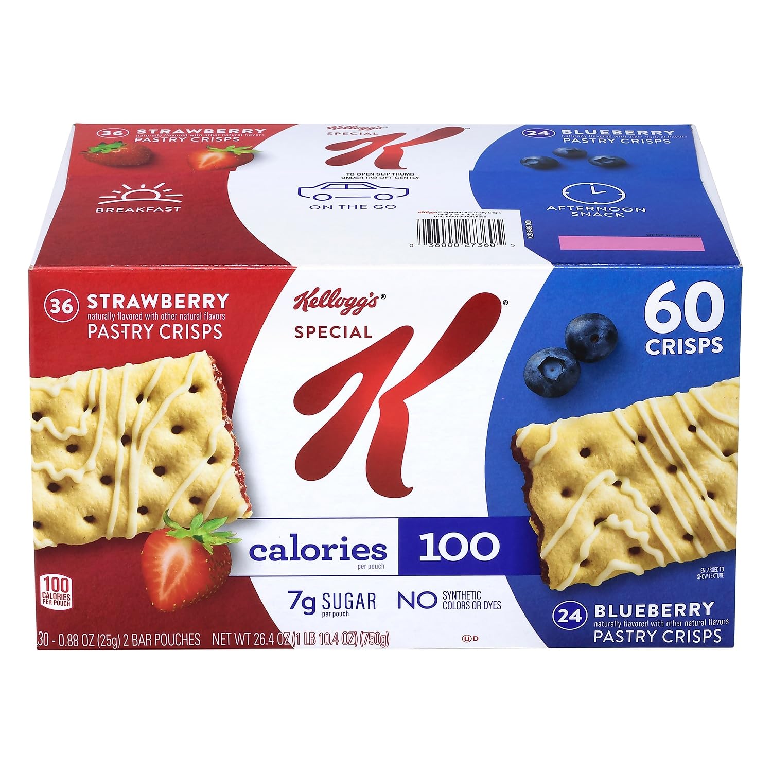 Kellogg's Special K Pastry Crisp 2 Pastry Crispper Pouch 30/0.88 Oz Net Wt 26.4 Oz,, ()