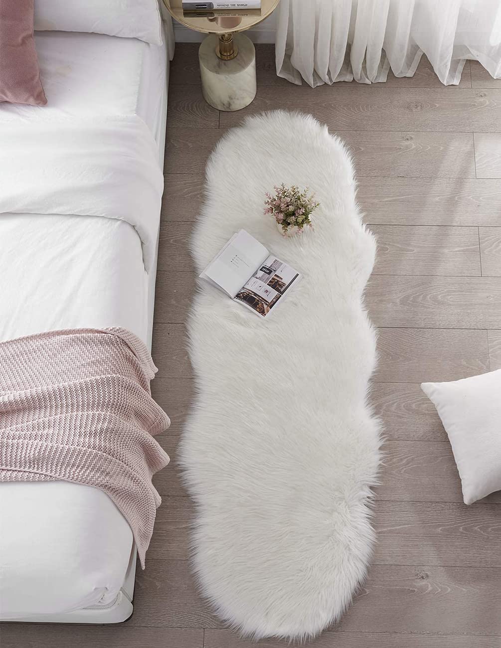 andiamo Lambskin Vloerkleed kunstbont, pluizig tapijt voor de