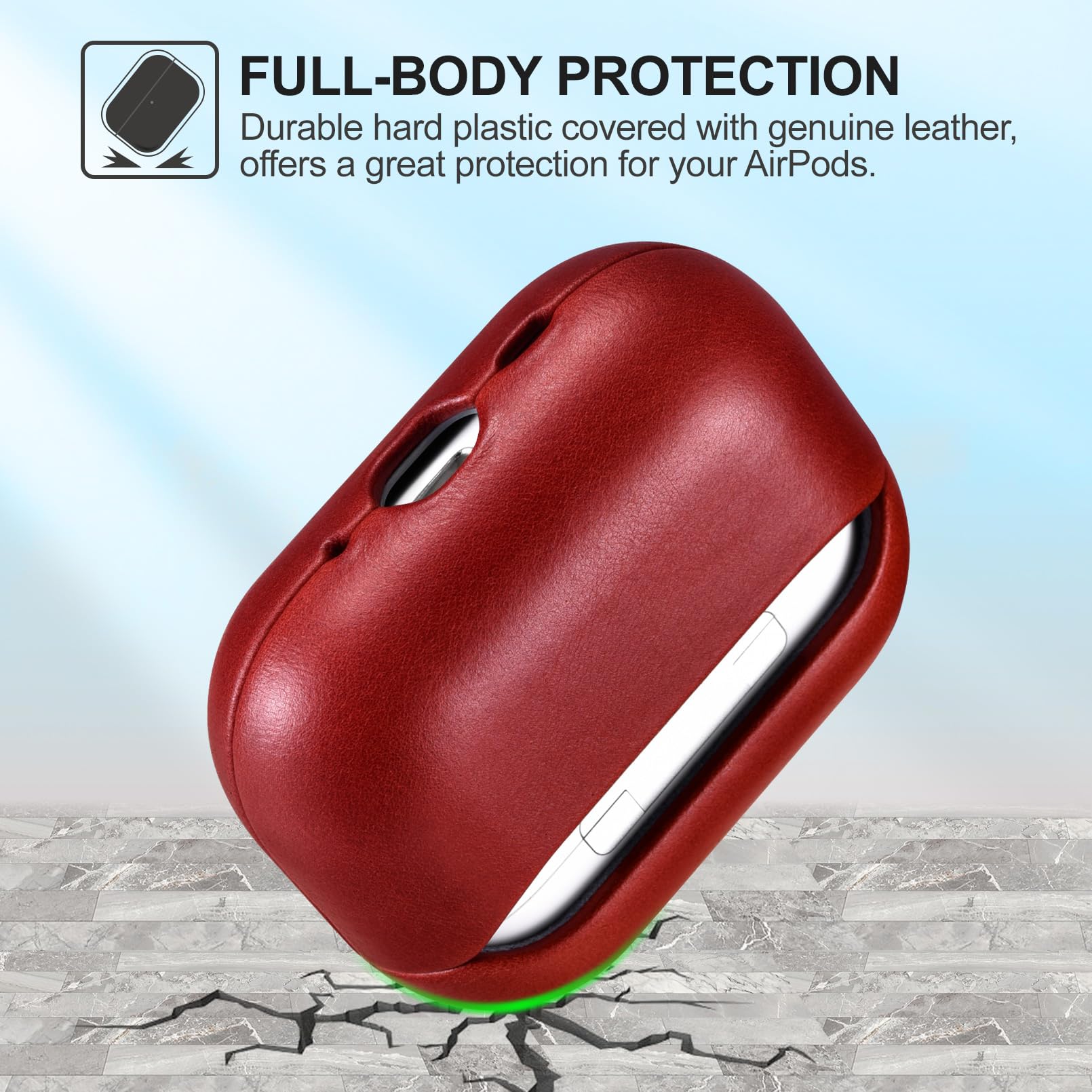 Amazon | AirPods Pro 3 用 ケース 本革レザーケース (2025年9月