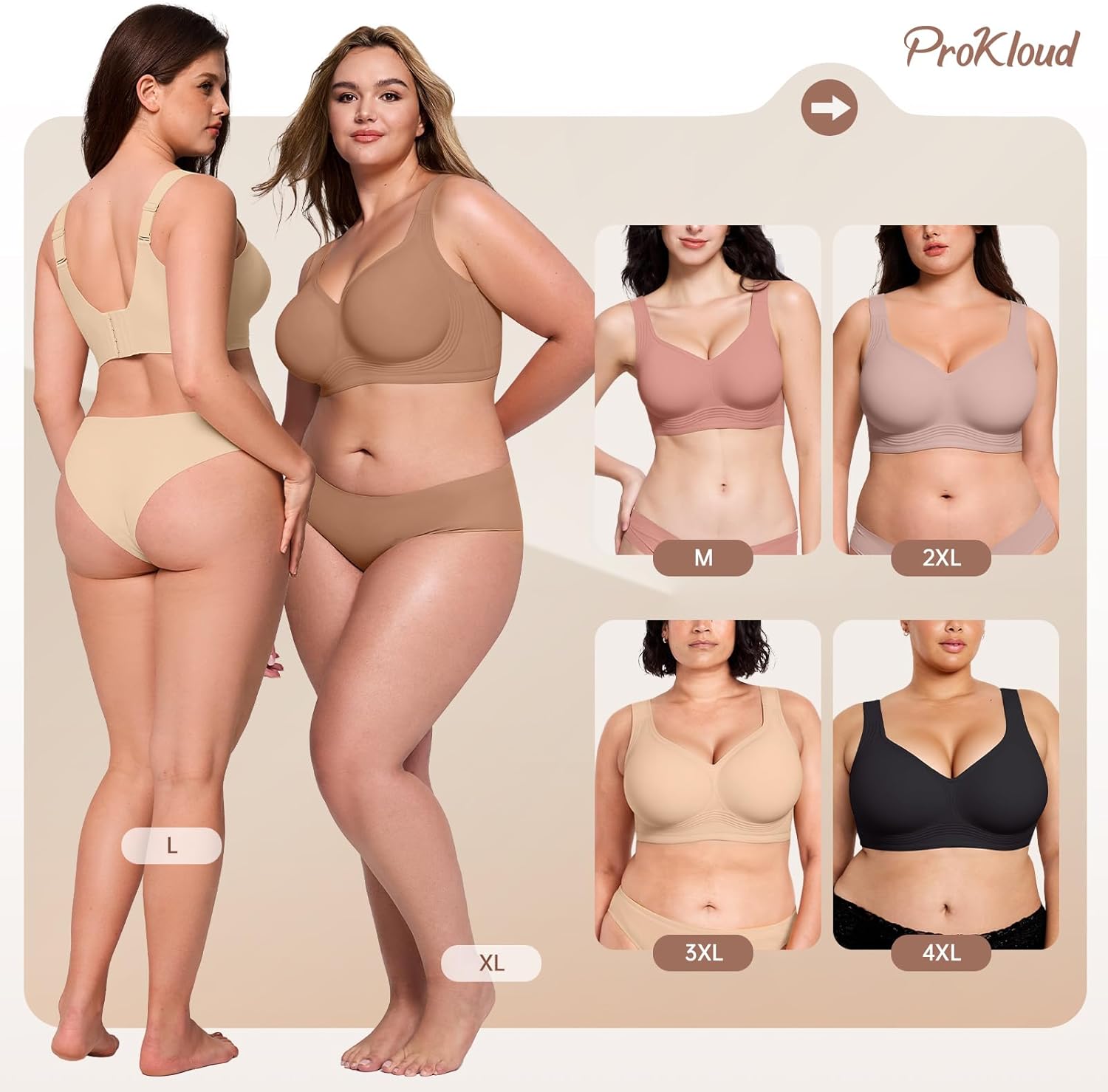 Jelly Bras for Women No Underwire Wireless Bra with Support and Lift Full Coverage Plus Size Comfy Seamless Bra - Image 6