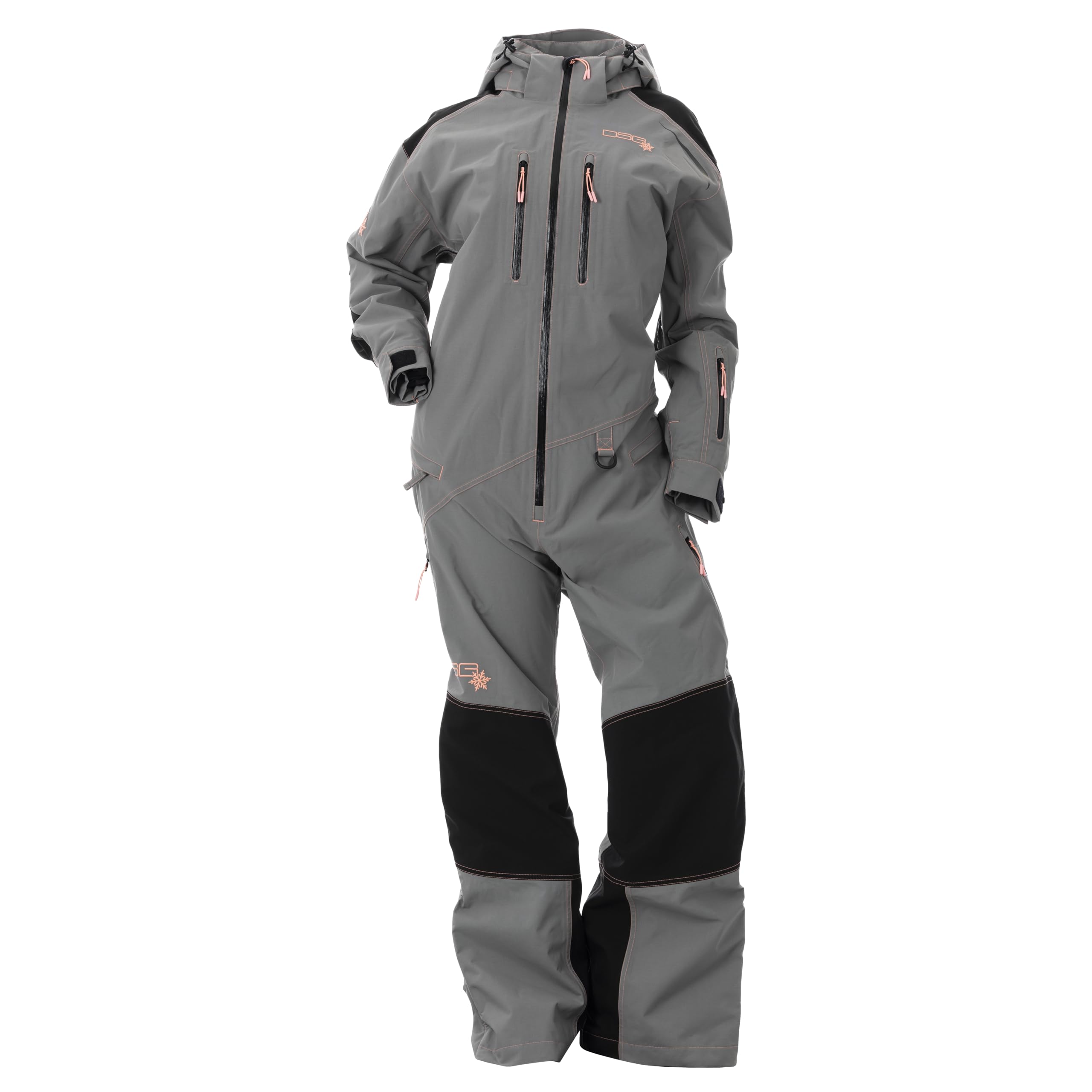 DOING SOMETHING GREAT DSG Outerwear Spectrum 2.0 Monosuit - All-in-One Pants, Snowpant Monosuit for Ultimate Winter Protection and Comfort, Steel Grey - X-Large