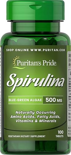 Puritans Pride Spirulina 500 mg-100 comprimidos