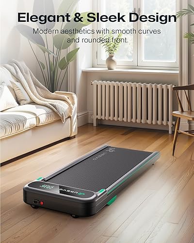 Miniatura 2 de UREVO Smart Walking Pad, Quiet Under Desk Treadmill with APP & Remote, Portable Shock-Absorbing Walking Jogging Machine, Sleek Compact Design for