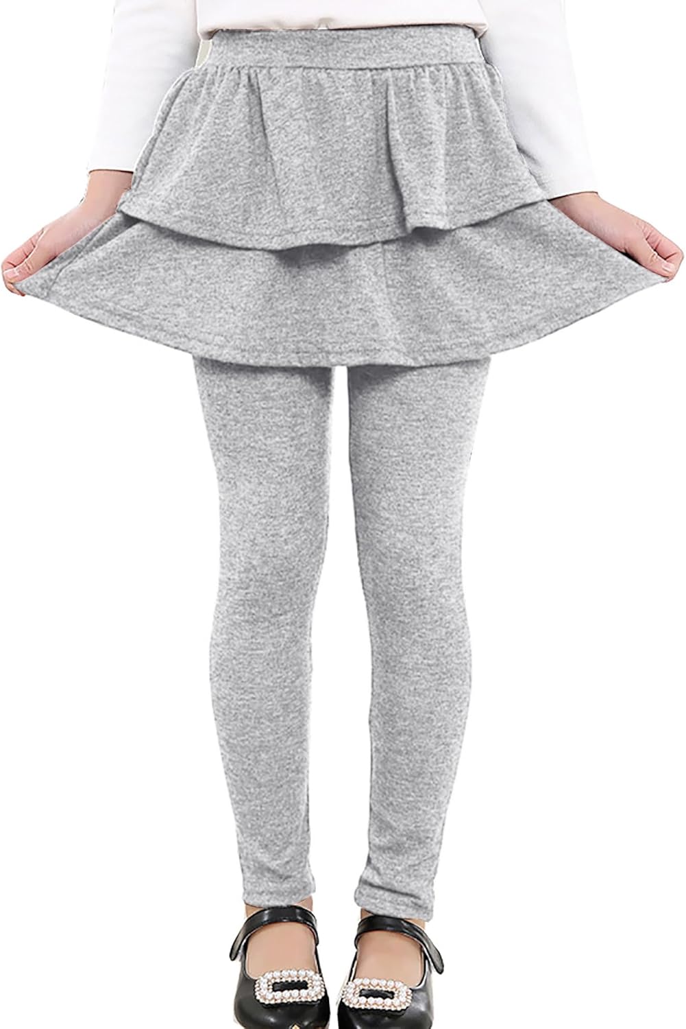 RieKet Girls School Uniform Pants Warm Stretchy Athletic Leggings with Skirt 2-14 Years RieKet Girls School Uniform Pants Warm Stretchy Athletic Leggings with Skirt 2-14 Years