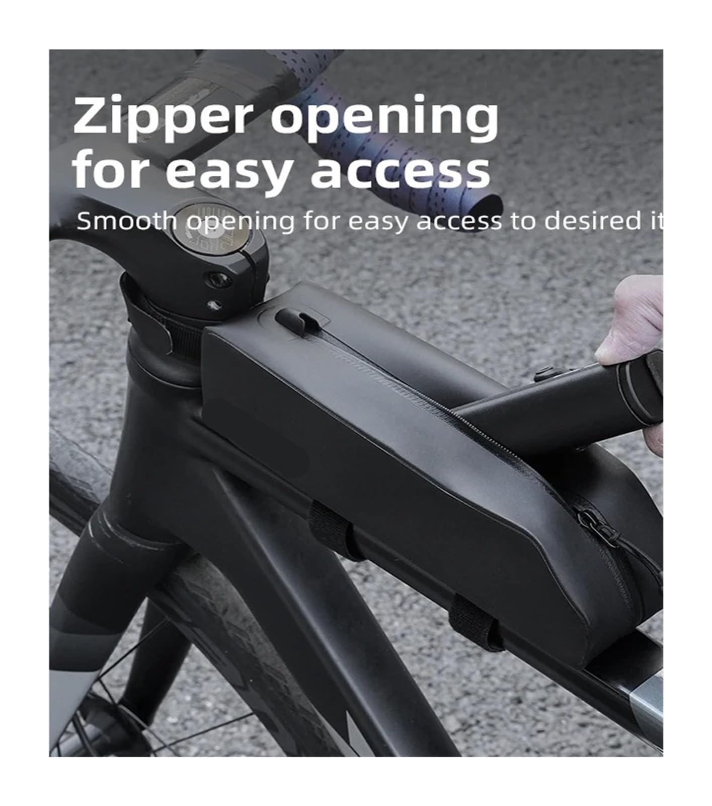 Borsa for manubrio anteriore bici impermeabile con guscio rigido da 1 pezzo | Conserva gli articoli essenziali for la guida in mountain bike e in bici da strada.