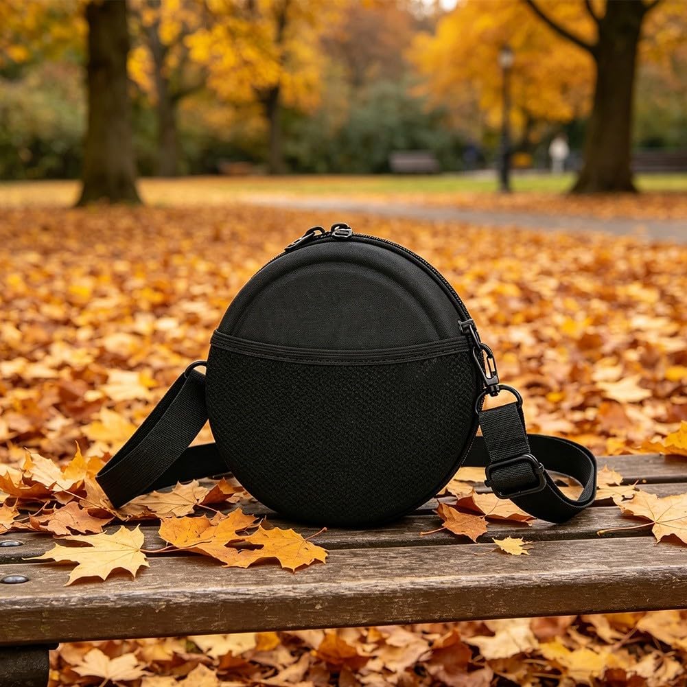 CD-Player-Tasche mit verstellbaren Schultergurten, tragbarer Disc-Player-Aufbewahrungshalter für Reisen, kompakte Tragetasche mit Organizer-Fächern und sicherer Passform für unterwegs