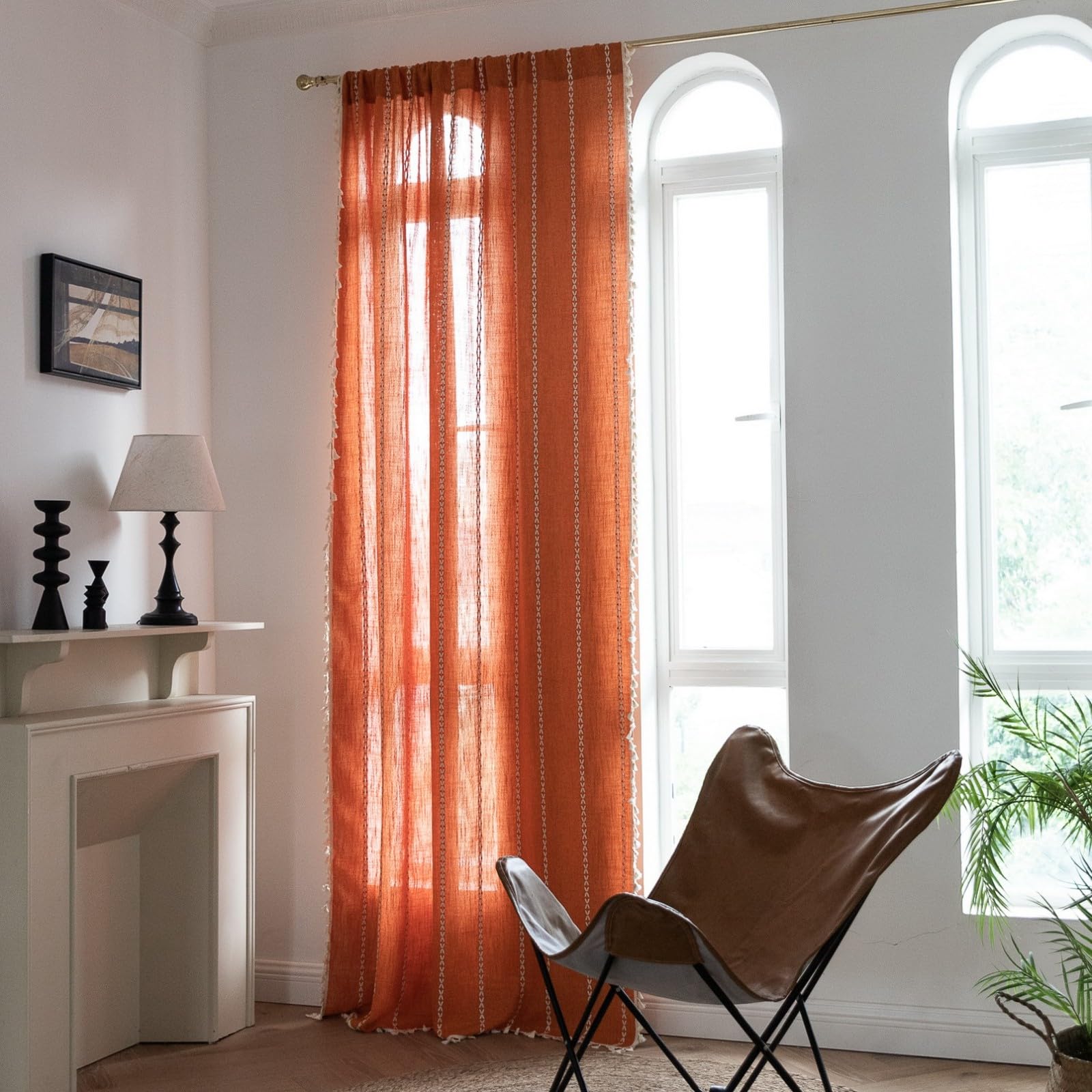 A.Monamour Tenda per Interni Traslucido Semi Oscurante Boho