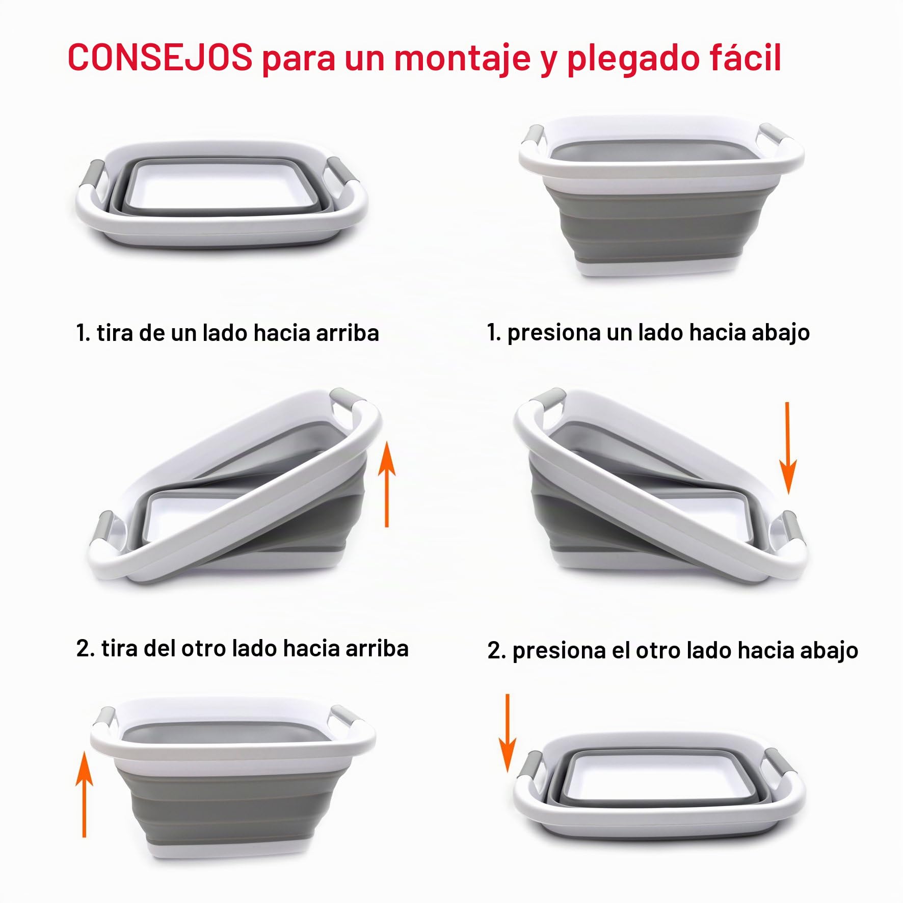 SAMMART 25L Cesto de ropa plegable (Gris)