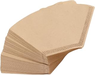 Generic 100 Count Coffee Filters 1 to 2 Cup Natural Fiber Cone Paper Filters Adhesive Free for Even Extraction with Uniform Thickness for Drip and Pour Over Coffee Makers