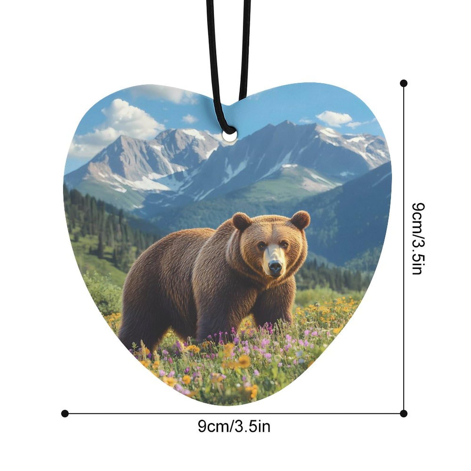 Wild-flower Bear Car Air Freshener Hanging Aromatherapy Tablets for Car Accessories Love form