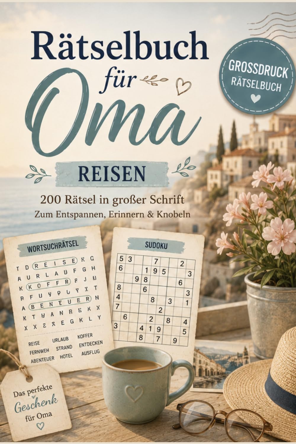 Rätselbuch für Oma – Reisen: 200 Rätsel in großer Schrift zum Knobeln – mit Wortsuchrätseln, Sudoku, Wortsalat und vielen mehr – Oma Geschenk ... zum Knobeln, Erinnern und Verschenken)