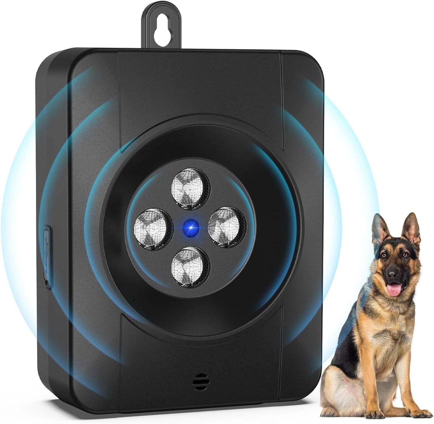 Coal black QueenMew dog barking control box with four transmitters