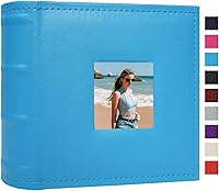 Vista 25 de Álbum de fotos pequeño de 4 x 6 pulgadas, paquete de 2 libros de fotos de cuero, cada mini álbum de 26 páginas tiene capacidad para 52 fotos