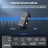 NEEWER CM28 Max Wireless Lavalier Microphone System with Charging Case 48KHz/24Bit Lossless Float Recording Noise Cancellation 8GB Storage 25Hrs Battery 300m Range for iPhone iPad Android Camera PC - 5