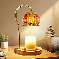 Vista 7 de Lámpara Calentadora de Velas con Temporizador, Lámpara Calentadora de Velas Ajustable, Soportes Calentadores de Velas de Cuerpo de Vidrio Eléctricos