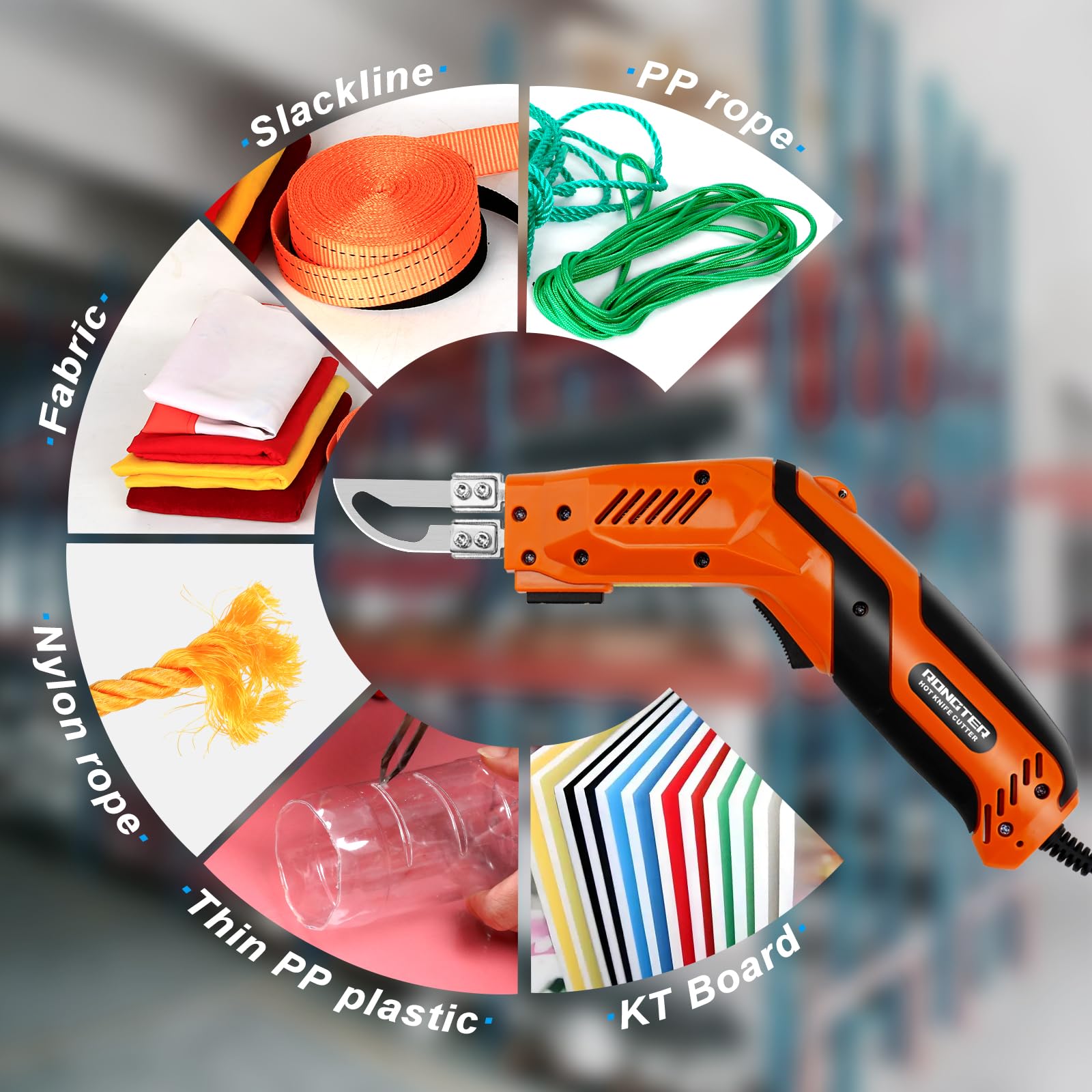 Luftgekühltes elektrisches Heißmesser, elektrisches Schaumstoffschneidewerkzeug mit einstellbarer Temperatur, mehreren Werkzeugen und tragbarer Werkzeugkiste Polystyrolschneider(Supreme)