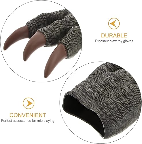 Miniatura 8 de Juguetes para niños pequeños, disfraces de Halloween, guantes de esqueleto, marioneta del mundo, guantes de pata gris para cosplay, decoración de