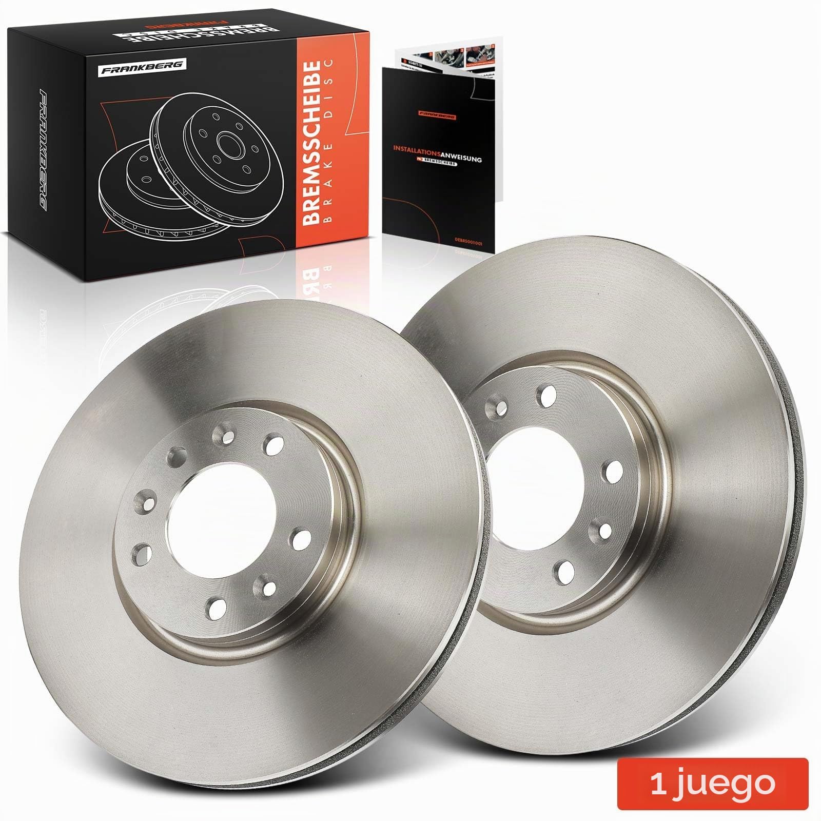 Frankberg 2 discos de freno delanteros ventilados de ⌀304 mm 4249A3 | Compatible con: Grandland X A18 P1UO, 508 SW Box/Combi 8E, 308 II L3 LB LH LP LW, 3008 Van MC MJ MR, Caja de socio/MPV K9
