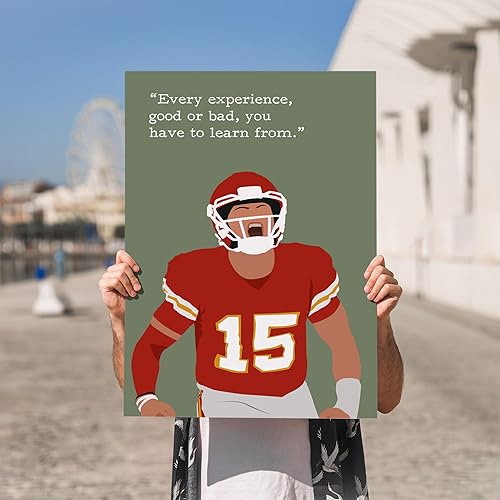 Miniatura 9 de LOLUIS Father's Day Gifts, American Football Sports Motivational Quotes Artwork Poster Decor Unique Present Idea for Men Teen Boys (Unframed