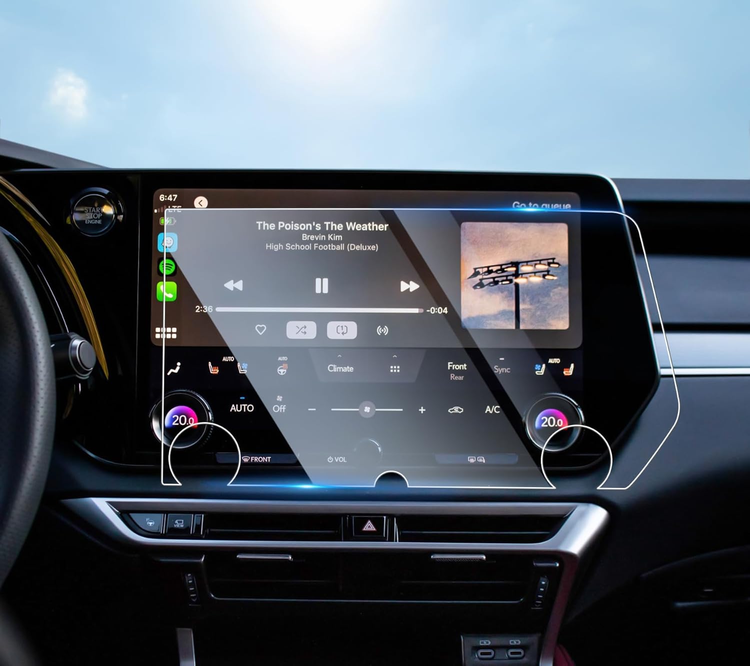 SHAOHAO for 2025 2026 Lexus RX350 Anti Glare Screen Protector for 2023 2024 2025 2026 Lexus RX (350, 350h, 500h)& 2024 2025 2026 TX (350, 500h) Accessories 14" Display 9H Glass Anti-Scratch& Fingerprint Matte