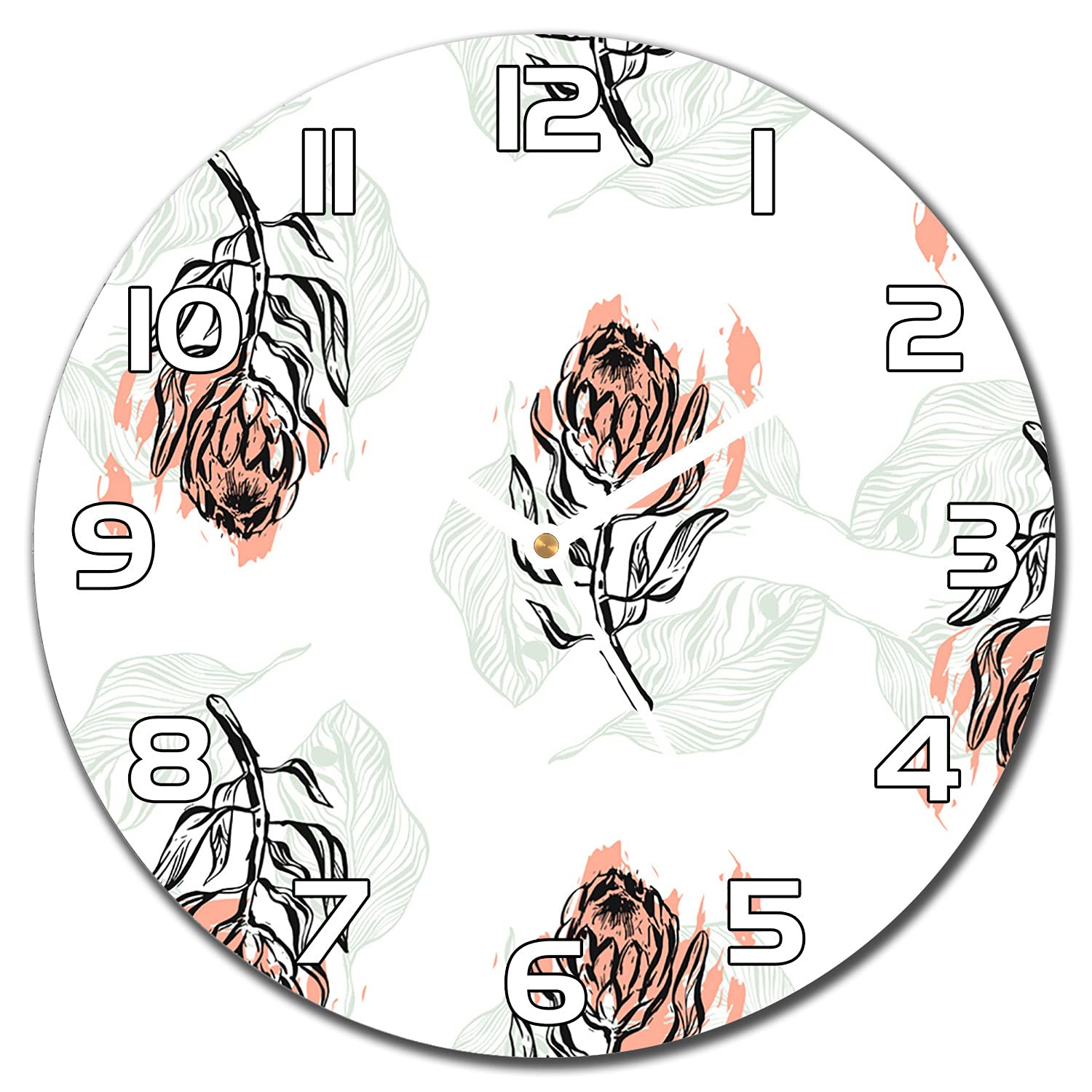 Horloge en verre sécurité 30 cm Coloray aux finitions soignées et aiguilles blanches