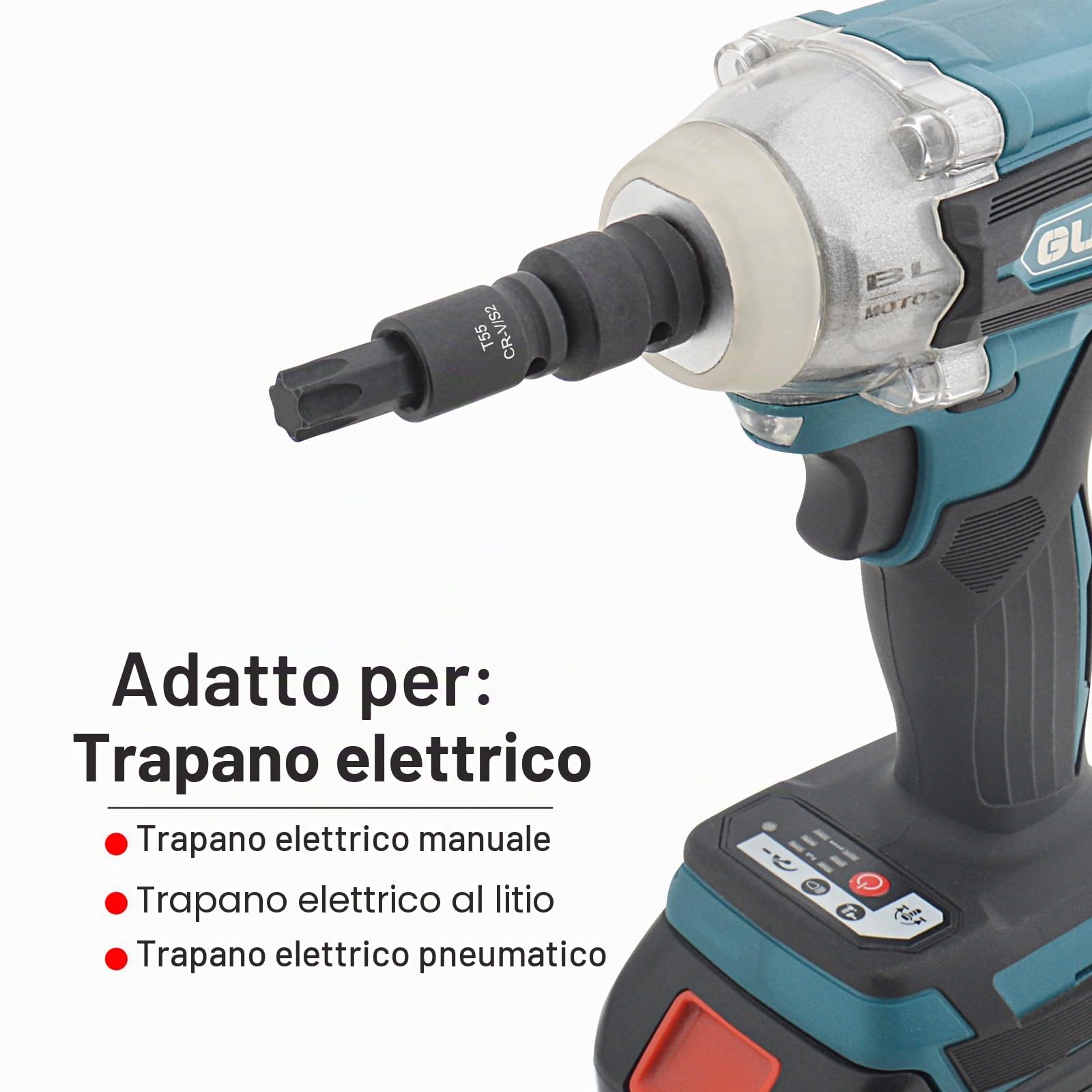 Gunpla Set di punte a percussione da 3/8 di pollice per impieghi gravosi CR-V, S2 in acciaio impattato poco profondo, 31 pezzi esagonali da 2-10 mm, Torx T10-T60, scanalature M4-M14 a stella Allen