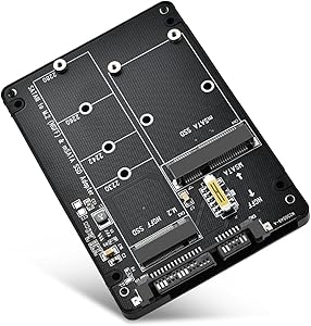 ELUTENG M.2 NGFF/MSATA to 2.5 Inch SATA III Adapter, 2 in 1 Converter Enclosure for B Key/B&M Key from M.2 NGFF/MSATA (Not…