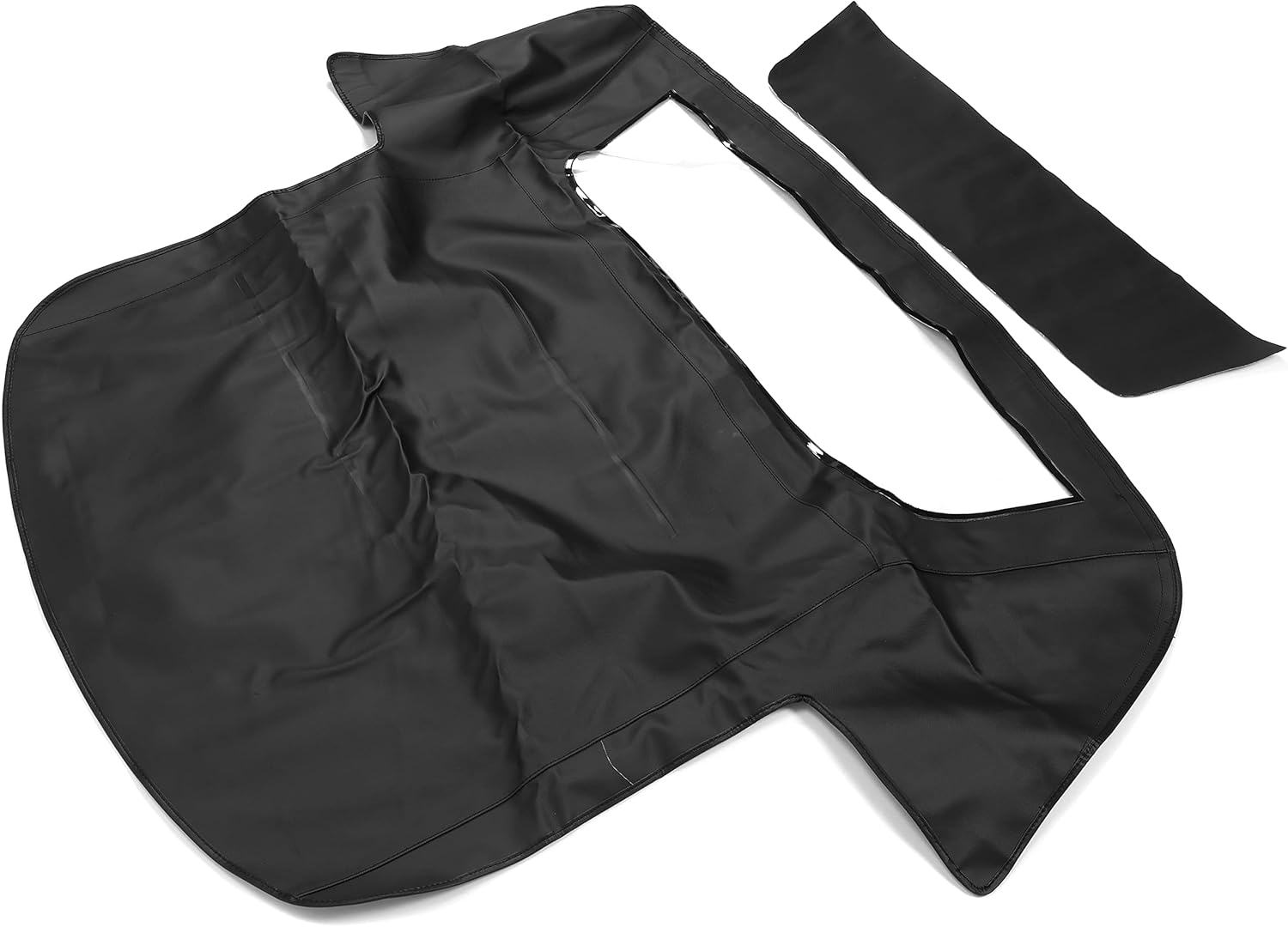 ALMULOO Convertible Soft Top Compatible with 1986-1993 Chevy Chevrolet Corvette Sailcloth Vinyl +Plastic Black Soft Roof Replacement