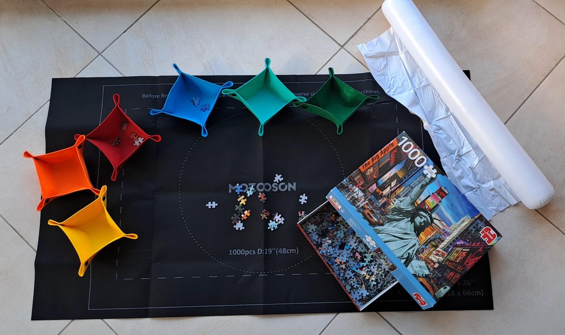 MOZOOSON Tapis de Puzzle, Tapis de Rangement pour 500 1000 1500 Puzzle