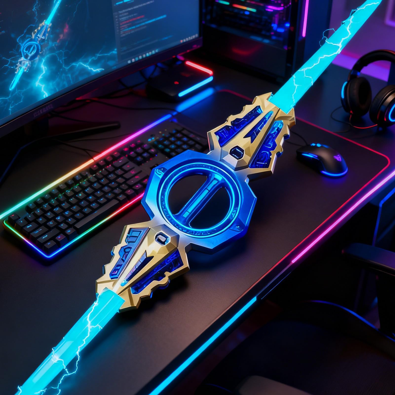 Sciabola illuminata – Giocattolo Retrattile con Effetti sonori, Spada RGB Ricaricabile, Spada Cosplay Girevole a 360° per Bambini e Ragazze, Fan casa Scuola Parco Festa Compleanno Natale