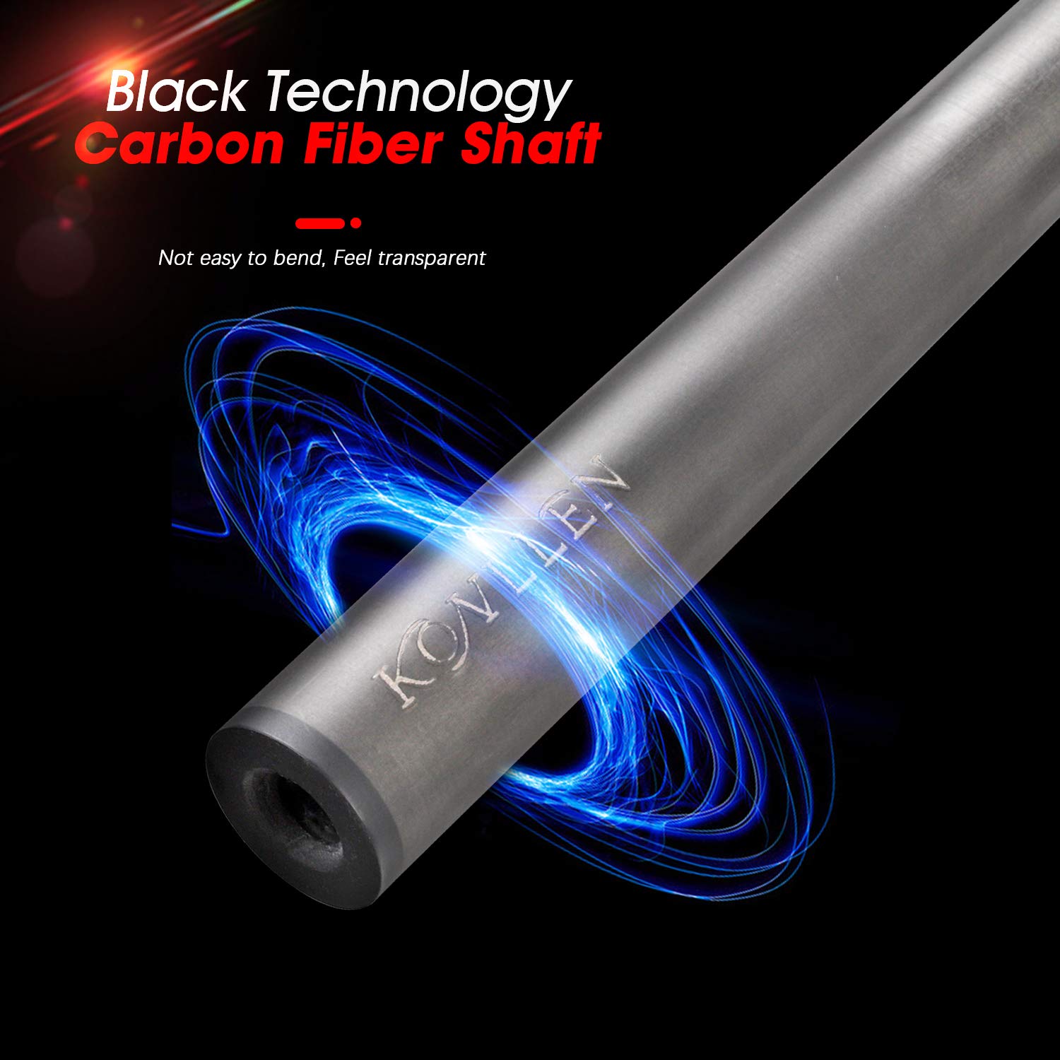 KONLEN コンラン カーボンシャフト ラジアル ビリヤードキュー