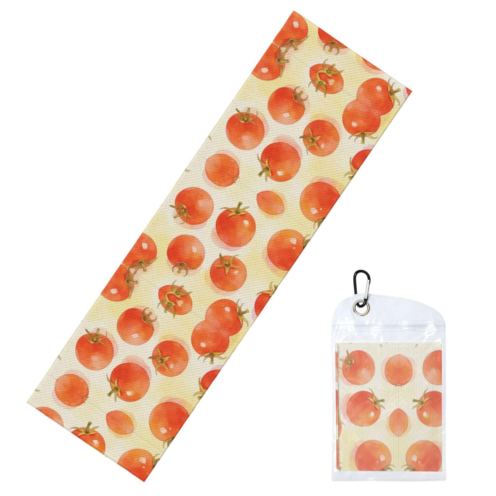 DUYIOKH Red Tomato Print Cooling Towel, Portable Towel for Gym Workout Golf Beach World Cup Sports Hot Weather