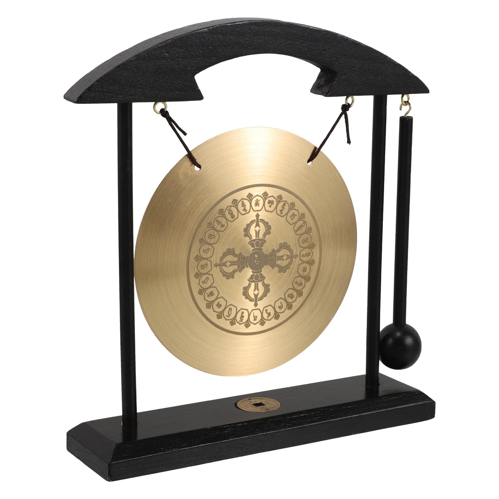 Sewroro Gong para Decoración de Escritorio Feng Shui de Latón y Sala