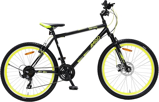 26 Inch Bicycle Mountain Bike Children's Bicycle 21 Speed Disc Brake Shimano Yellow