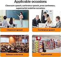 Vista 8 de W IN-MIX Sistema de micrófono inalámbrico UHF profesional, paquete de 1 con auriculares y micrófonos de solapa, rango de 100 pies, 30 canales