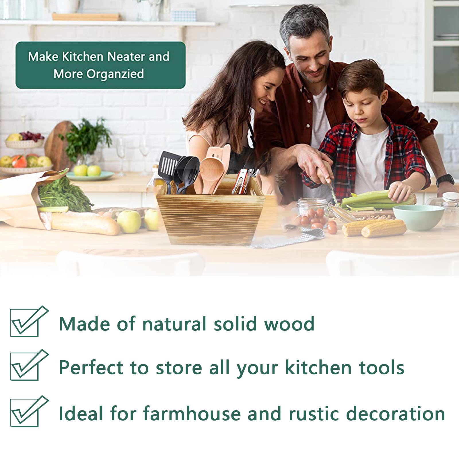 S Cuisine Panier À Ustensiles De Cuisine Avec 2 Compartiments