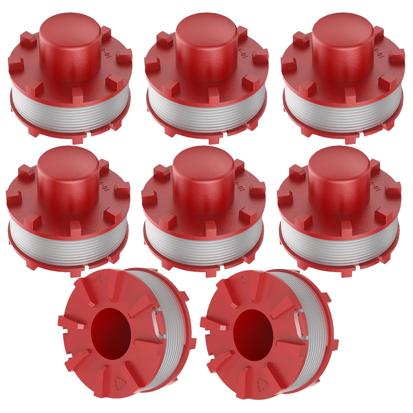 luolety 3405096 Strimmer Spools for Einhell GE-CT 36/30 LI E SOLO, Cordless Grass Trimmer Spools for AGILLO 36/255 BL, AGILLO 18/200, 2mm dia 8m long (8) โ image 1