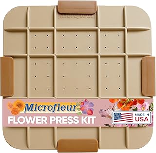 Microfleur Max Art Flower Presser Kit – Quick & Easy Pressing with Washa...