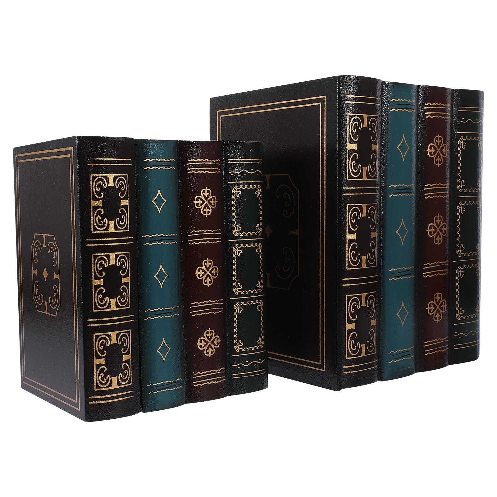 Faux livres en bois contre les espaces vides dcoration rtro pour bureau et rangement discret