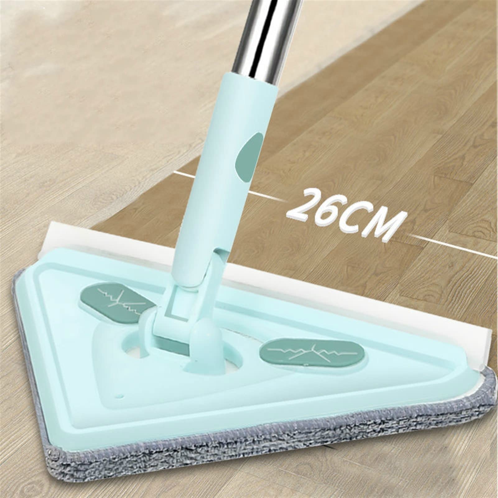 fregar Herramienta de limpiador de ventanas con mango de largo alcance extensible y cabezas triangulares 4 almohadillas de microfibra reutilizables lavables lavables MOP de limpieza de hogares multif