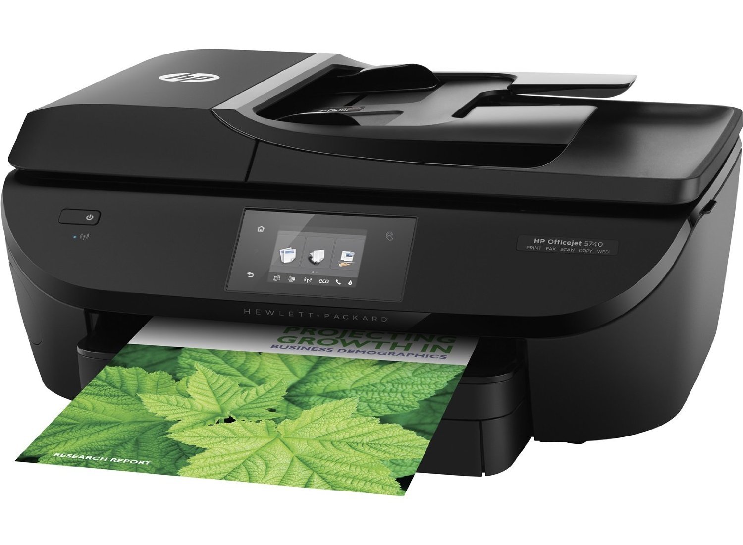 HP Officejet 5740 e-All-in-One Stampante Multifunzione, ePrint, Wi-Fi, Display Touchscreen CGD, Nero